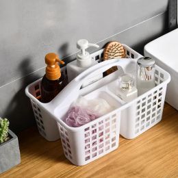 Baskets Handle Basket With for Caddy Dorm Supply College Plastic Storage Organiser Compartments, With Shower Portable Cleaning Bathroom
