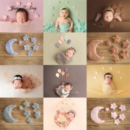 Accessories Jane Z Ann Cute Wool Felt Moon Star Balloon Newborn Children 100 days Photography Posing creative studio home shooting Prop