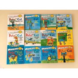 Toys 12 Book/Set I Can Read The Pete Cat Books Sets In English Kids Picture Story Books Educational Toys Children Pocket Reading Book