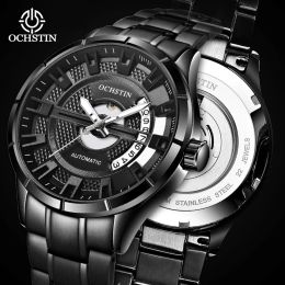 Watches OCHSTIN 2023 New Hot Selling Waterproof Male Clock Luminous Hands Date Stainless Steel Mechanical Men Watch reloj hombre 62023A