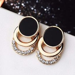 Earrings 2023 New Rhinestone Clip on Earrings Without Piercing for Women Fashion Earrings Party Gift Bijoux Jewellery