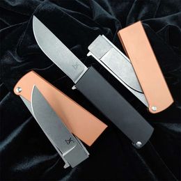 Pocket HUAAO Trapper Folding Knife D2 Blade T6 Aluminium Handle Outdoor Tactical Survival Knives Camping EDC Tool Collection Gift