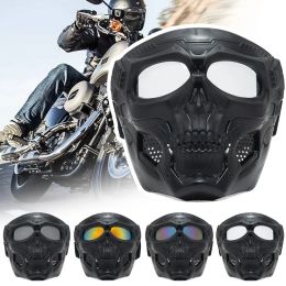 Masks Cycling Colourful Goggles Motorcycle Skull Mask Outdoor windproof full face mask paintball game tactical protective helmet mask