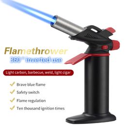 Kitchen Torch BBQ Lighter Powerful Windproof Jet Butane Lighter 360 Degree Reverse Professional Chef Culinary With Safety Lock