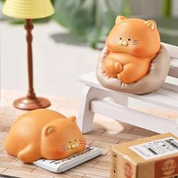 Blind box Meow Tuanzi Work Storey Series Blind Box Toys Cute Anime Figure Desktop Ornaments Mistery Surprise Box Kawaii Girls Birthday Gift Y240422