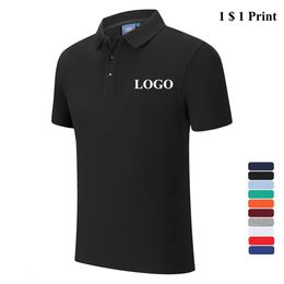 100% Cotton Men Polo Shirt Mid Grade Custom Club Male Women Short Sleeve Lapel T-shirt Golf Tennis Solid Polos 240420
