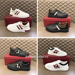 Designer ballys Men Casual Shoes Lace-up Dress Shoes Leather Sneakers High quality Fashion Low Top Trainers with box Size 38-45