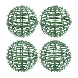 Decorative Flowers 4 Pcs Flower Arrangement Wreaths DIY Balls Woodland Nursery Decor Shelf Plant Egg Floral Cage Ball-flower Rack Plastic