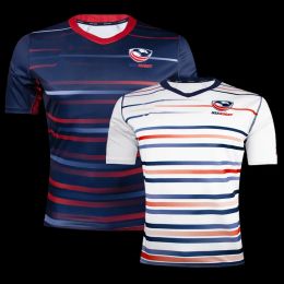 Rugby USA RUGBY JERSEY home away tshirt 2022 2023 United States rugby shirt big size 4xl 5xl Custom name and number