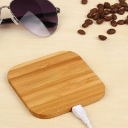 Chargers Desktop 15W Fast Wood Wireless Charging Pad For Google Sony galaxy S22 iPhone 8 11 12 Portable Charger Dock