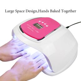 Kits 2020 New 72w Uv Led Lamp with Double Size Hand Uv Led Lamp for Nails Dryer Fast Curing with Lcd Display Uv Light for Gel Nails