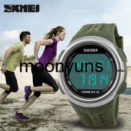 skmei watch SKMEI 1058 Heart Rate Monitor watch pedometer Sport LED watches for men women 50m waterproof digital watch sports calorie counter 239d high quality