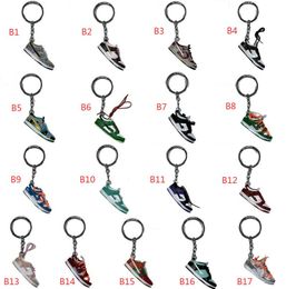 33 Styles Designer Dunk Shoe Keychain Keyring With Logo(KEYKICKS) 3D Sneakers Keychains For Men Mini Sport Shoe Keyring