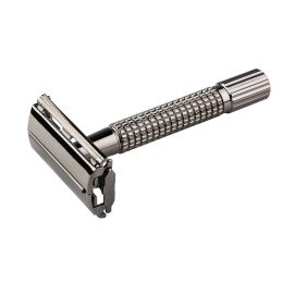 Blades YINTAL Nonslip Handle Version Butterfly Open Double Edge Safety Razor Men's Classic Manual Razors 1 Razor 5 Blades