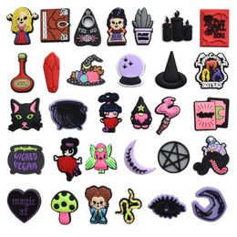 Anime girl halloween horror party charms wholesale childhood memories funny gift cartoon charms shoe accessories pvc decoration buckle soft rubber clog charms