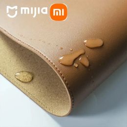 Rests XIAOMI Mijia Office Mouse Pad Double Layer Solid Colour Leather Cork Gaming Desk Dirt Resistant Large Waterproof For Mouse Pad