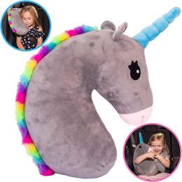 Pillow Baby Kid Travel Unicorn Pillow Children Head Neck Support Protect Car Seat Belt Pillow Shoulder Safety Strap Cute Animal Cushion