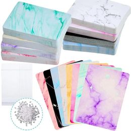 Jewelry Pouches Marble Design Earring Cards Display Card Holder Set For DIY And Packaging