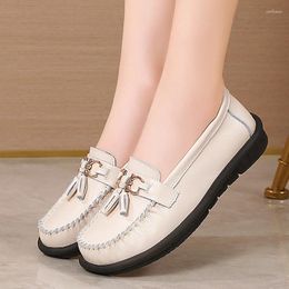 Casual Shoes Female Solid Colour Flats Korean Style Leisure Versatile Soft Bottom Loafers Comfortable Mother Sapatos Femininos