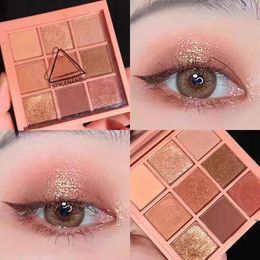 New In stock 3CE Eyeshadow Overtake 9colors eye shadow and HANDAIYAN 9 Color palette earth pumpkin eyeshadow makeup nude palette 2024