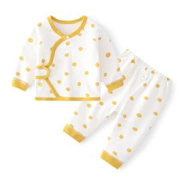 Sets Autumn Newborn Baby Sets Winter 100% Cotton Baby Boys Girls Clothes Set Polka Dots Infant Set 0 3 6 Months Baby Outfit Clothing