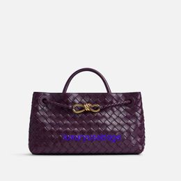 Womens East-West Andiamo Bag BotegaVeneta Small horizontal Intrecciato Leather Top Handle Bag With Sliding Cross-body Strap and a Interior Zippered Pocket GZRG