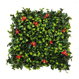 Decorative Flowers 1 Pcs Artificial Green Grass Square Plastic Lawn Plant Home Wall Decoration Simulated Turf Simulation Leaf Panel