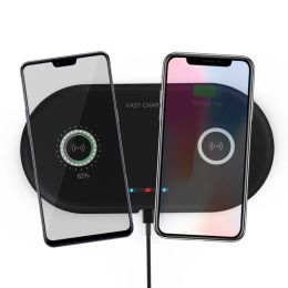 Chargers 20W Double Qi Wireless Charger Pad for iPhone 11 XS X 8 AirPods 10W Dual Fast Charging Dock Station For Samsung S10 S9 Note 9