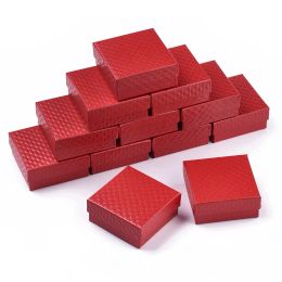 Necklaces 12 Pcs Small Boxes Square Cardboard Jewellery Boxes with Sponge Inside for Women Necklace Earring Ring Jewellery Gifts Packing