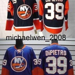 Kob Weng Wholesale High quality Mens 39 Rick DiPietro New York 2016 New Ice Hockey Jerseys 100% Stitched Shirt Size S-3XL