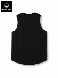 Men's Tank Tops Kerwats Summer Year Cartoon Sleeveless T-shirt Round Neck Cotton Fitness Running Retro Sports Vest For Men