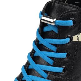 Shoe Parts Elastic No Tie Shoelaces Round Rotating Fixed Buckle For Kids And Adult Sneakers Shoelace Quick Lazy Laces Strings