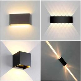 Luz de parede LED 85-265V IP65 Lâmpada de parede de alumínio à prova d'água para lâmpadas de espelho de quarto de banheiro de escada externa para fora do ar livre