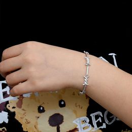 Designer Bling Diamond Bangle for Women Man Gold Silver Jewellery New Fashion Popular Couple Bracelet