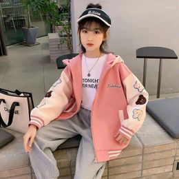 Jackets 2024 Girls Baseball For 5-14 Years Old Teens Clothes Teenage Sports Outerwear Coat Spring Fashion Jacket