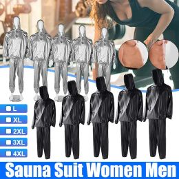 Sweatshirts Heavy Duty Fiess Weight Loss Sweat Sauna Suit Exercise Gym Antirips Exercise Gym Clothing Set Hoodies Pullover Sportswear