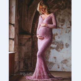 Dresses Maternity Photography Props Pregnancy Clothes Maxi Maternity Photography Dress Lace Fancy Sexy Maternity Dress For Photo Shoot