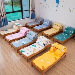 Childrens Kindergarten Bed Sheets Three-piece Pure Cotton Quilt Cover Nap Bedding Without Filling Cartoon Soft And Comfortable 240408