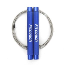 Jump Ropes Fitcoat Speed Jump Rope Adjustable Aluminum Slips for Fitness Endurance and Reinforcement Training Y240423