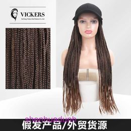 Factory Outlet Fashion wig hair online shop Hat enlarged head circumference integrated dirty braid three hat size adjustable TIDB