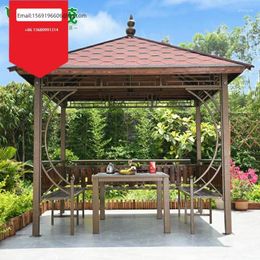 Camp Furniture Chinese Pavilion Outdoor Courtyard Solid Wood Villa Garden Sunshade Asphalt Tile