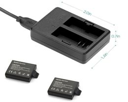 Battery Charger USB Dual Charger For EKEN H9 H9R H3 H3R H8PRO H8R H8 pro SJCAM SJ4000 SJ50001957210