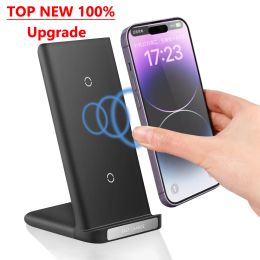 Chargers 20W Wireless Charger Stand For iPhone 14 13 12 11 Pro Samsung S23 Note 20 10 S21 S22 Ultra Phone Chargers Fast Charging Station