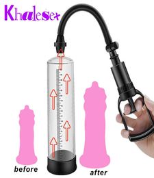 Khalesex Penis Enlargement Extend Vacuum Train Pump exercise tools For Man Adult Sex Toy Male Penile Erection Masturbator X06024840496