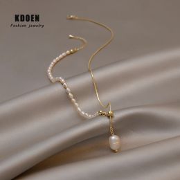 Necklaces 2022 New Classic Baroque Natural Pearl Pendant Necklace Elegant Necklace Accessories For Korean Fashion Jewellery Womans Girls