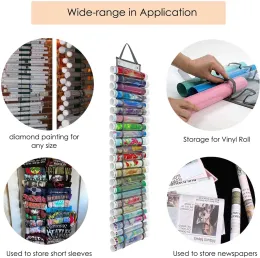 Stitch DIY Transparent Wallmounted Diamond Painting Storage Hanging Bag Diamond Mosaic Vinyl Roll Organiser Storage Bag Hanging Rack