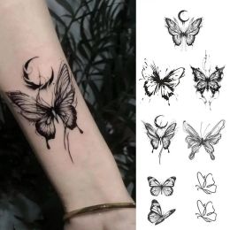 Tattoos 5PCS Waterproof Temporary Tattoo Sticker 3D Butterfly Fake Tattoo Leg Arm Art Disposable Temporary Butterfly Tattoo Sticker