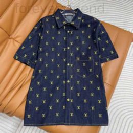 Men's T-Shirts designer 2024 Spring/Summer New Loose and Casual POLO Neck Short Sleeve Denim T-shirt Unisex 0SP8