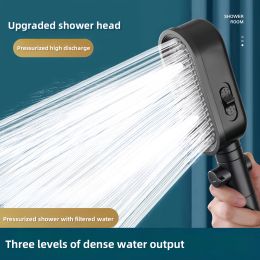 Purifiers Household Pressurized Shower Handheld ThreeSpeed Filtered Showerhead Bathroom Water Heater Shower Nozzle Shower Accessories