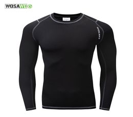 WOSAWE Men039s Thermal Fleece Cycling Jersey Winter Undershirt base layer Sweatshirt Bicycle Bike Running Jersey Breathable Tig2608387